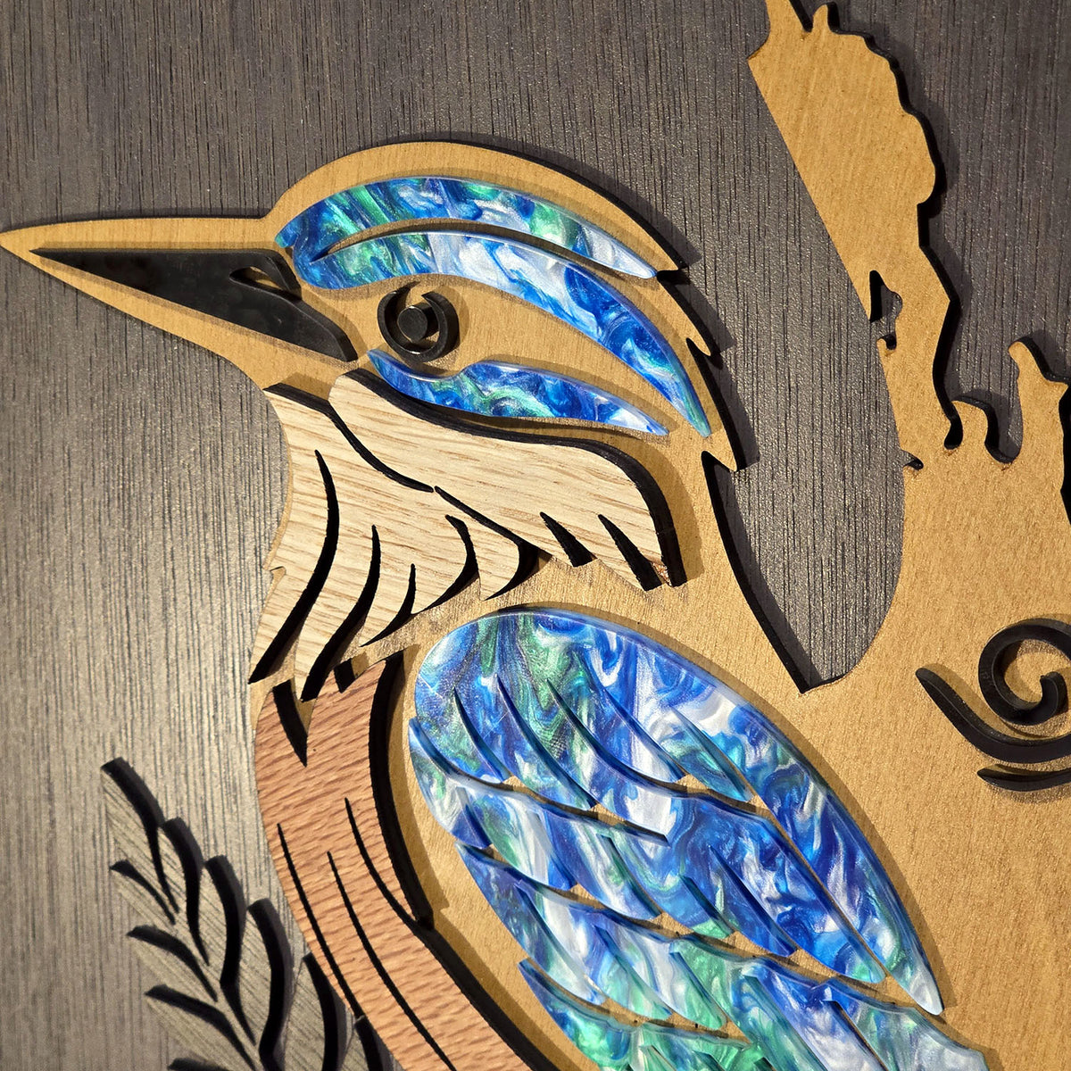 Kōtare Kingfisher – Premium Layered Wall Art | A3
