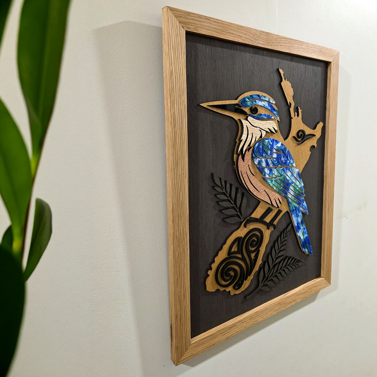 Kōtare Kingfisher – Premium Layered Wall Art | A3