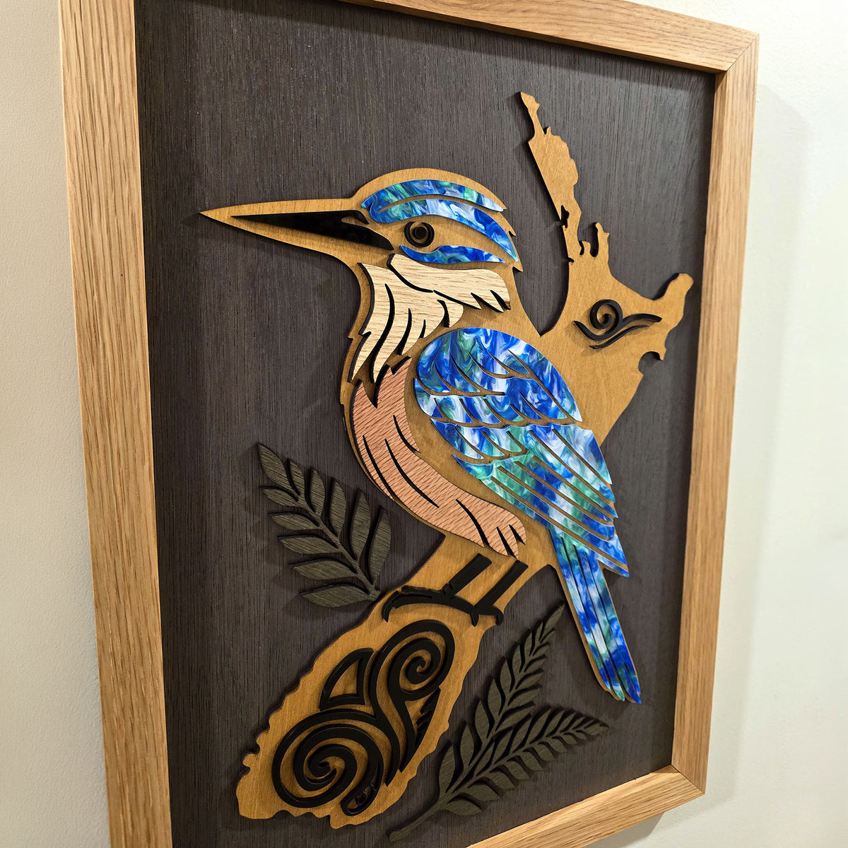 Kōtare Kingfisher – Premium Layered Wall Art | A3