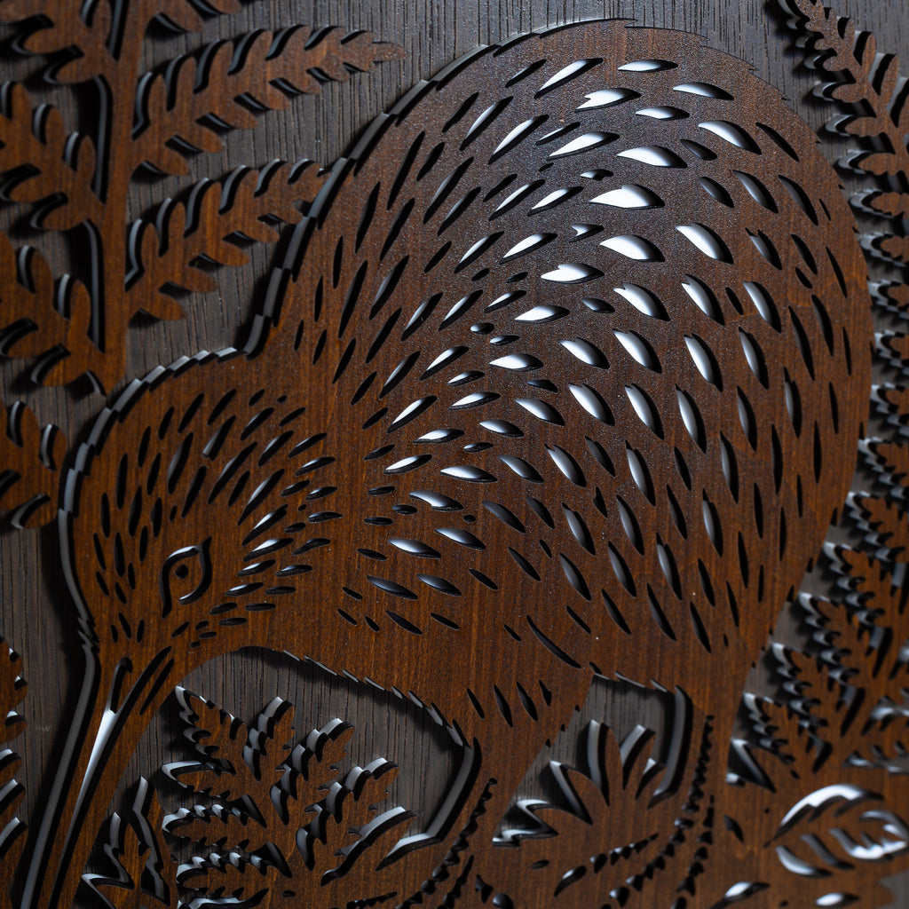 Kiwi – A3 Signature Wall Art (Oak or Walnut)
