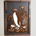 Fiordland Crested Penguin / Tawaki – A3 Signature Wall Art (Oak or Walnut)