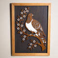 New Zealand Wood Pigeon / Kererū – A3 Signature Wall Art (Oak or Walnut)