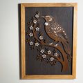 Tūī – A3 Signature Wall Art (Oak or Walnut)