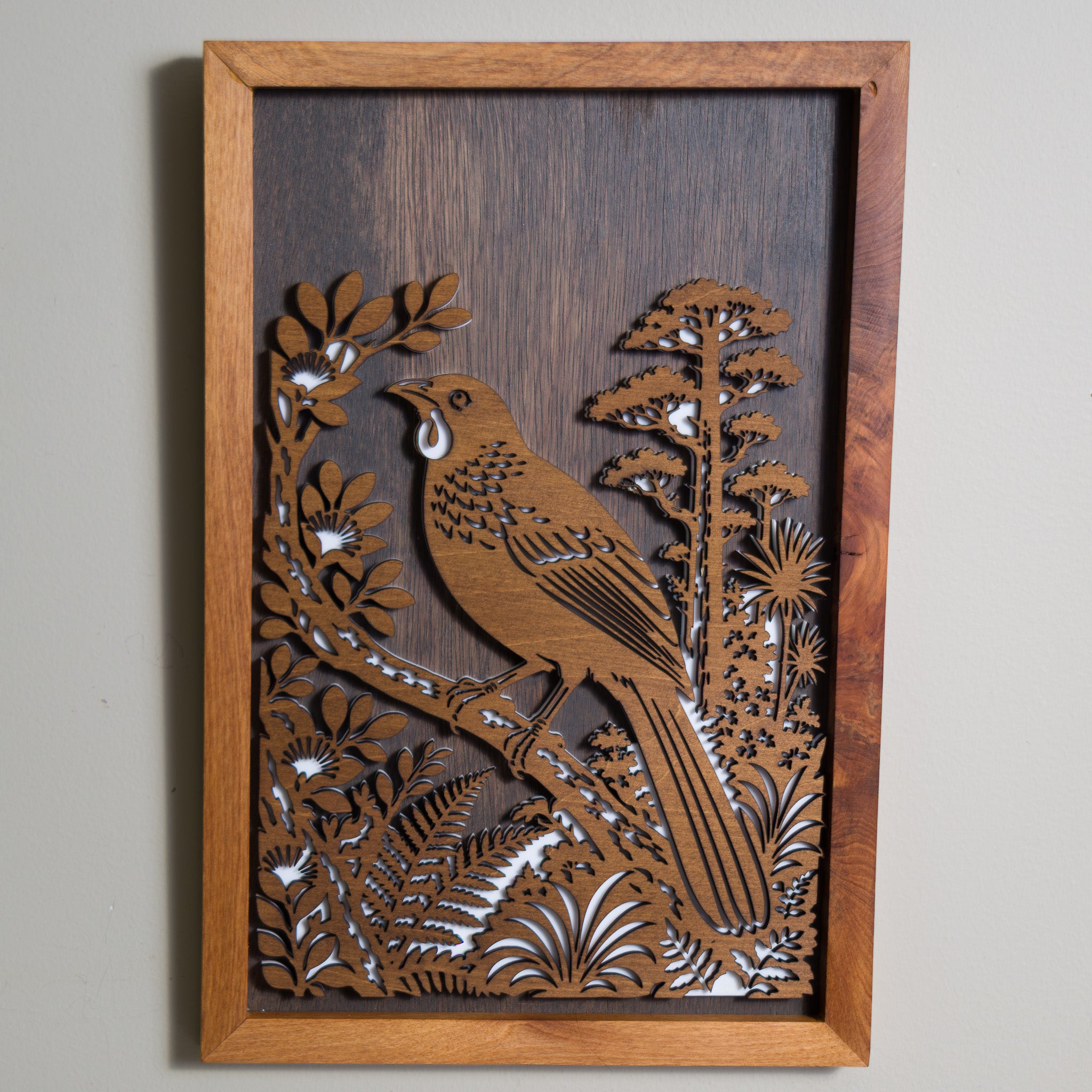 North Island Kōkako - 3-Layer Framed Wall Art