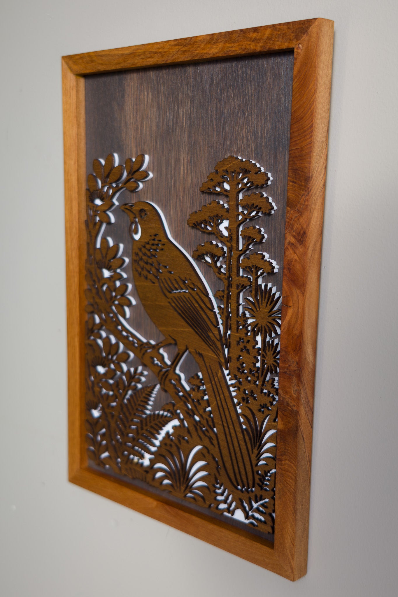 North Island Kōkako - 3-Layer Framed Wall Art