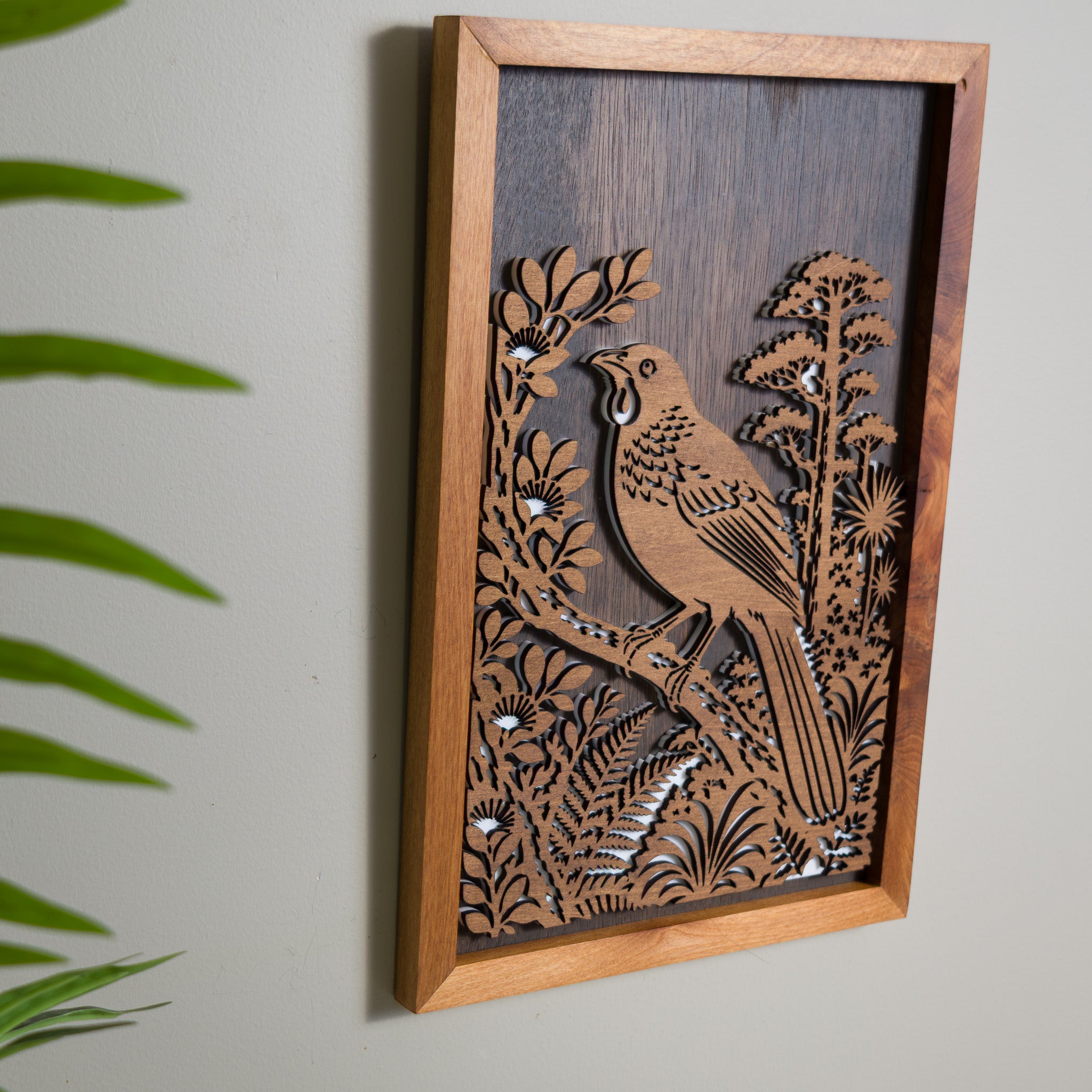 North Island Kōkako - 3-Layer Framed Wall Art