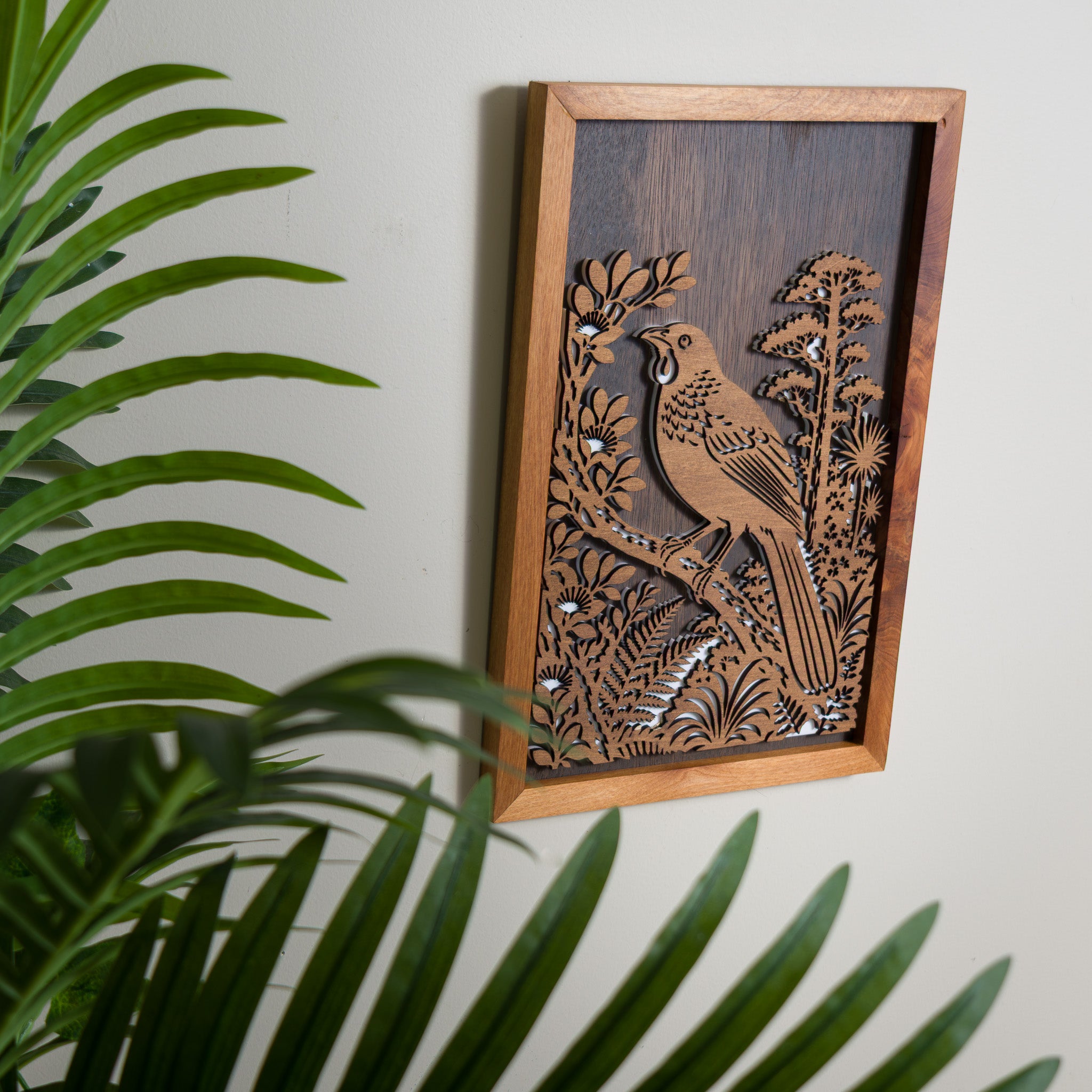 North Island Kōkako - 3-Layer Framed Wall Art