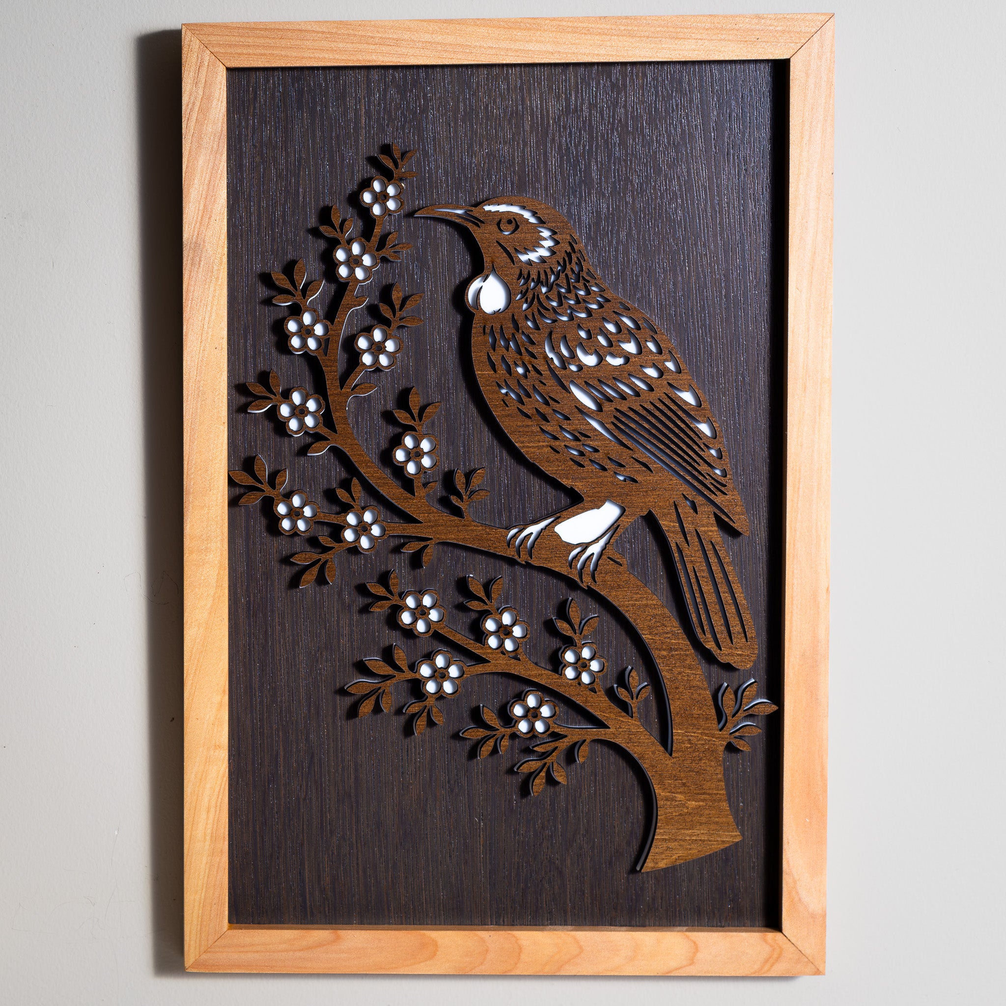 Tūī - 3-Layer Framed Wall Art