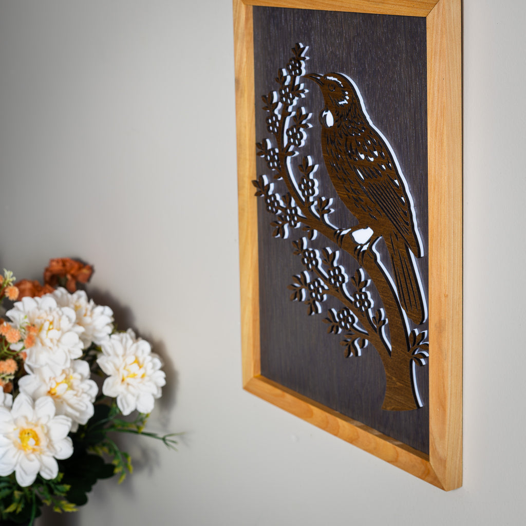 Tūī - 3-Layer Framed Wall Art