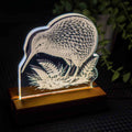 Kiwi – Acrylic LED Light (USB, Matai base, wide) | Handmade NZ Timber | furnACE