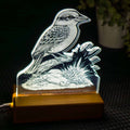 Kingfisher (Kōtare) – Acrylic LED Light (USB, Matai base) | Handmade NZ Timber | furnACE