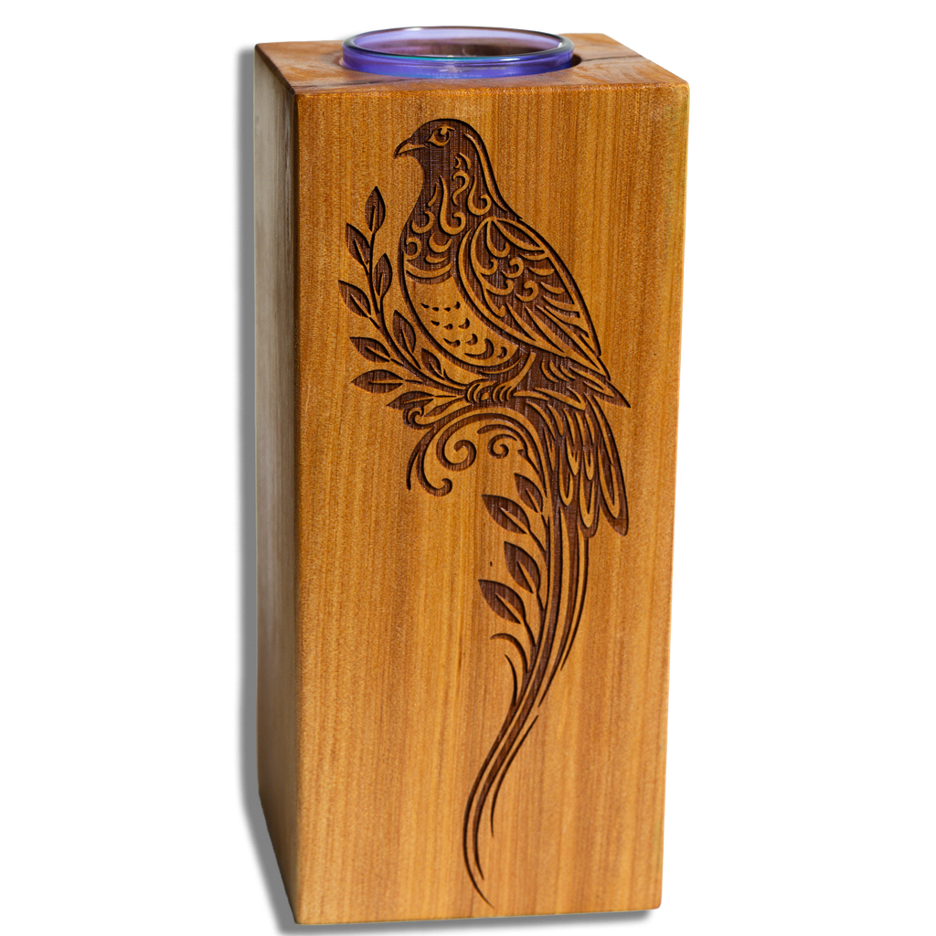 NZ Bird Macrocarpa Candle Holder – Large