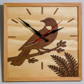 NZ Tui Wall Clock (315×315mm) | Silent Sweep | Handmade NZ Timber | furnACE