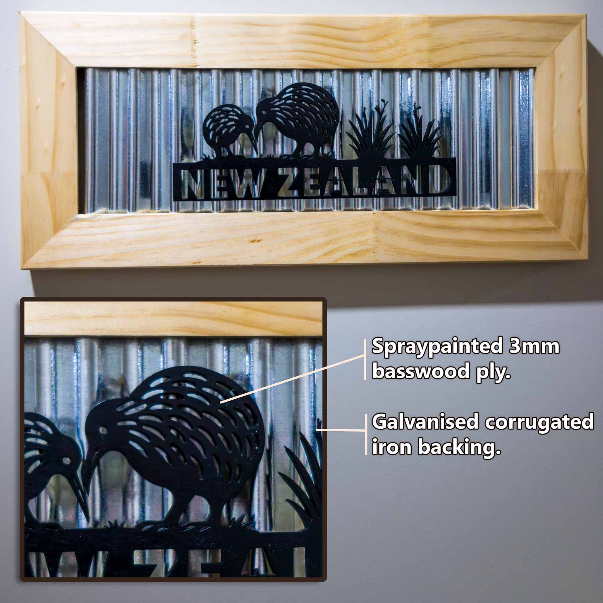 Corrugated Iron Wall Art – NZ Scenes | Handmade NZ Timber | furnACE