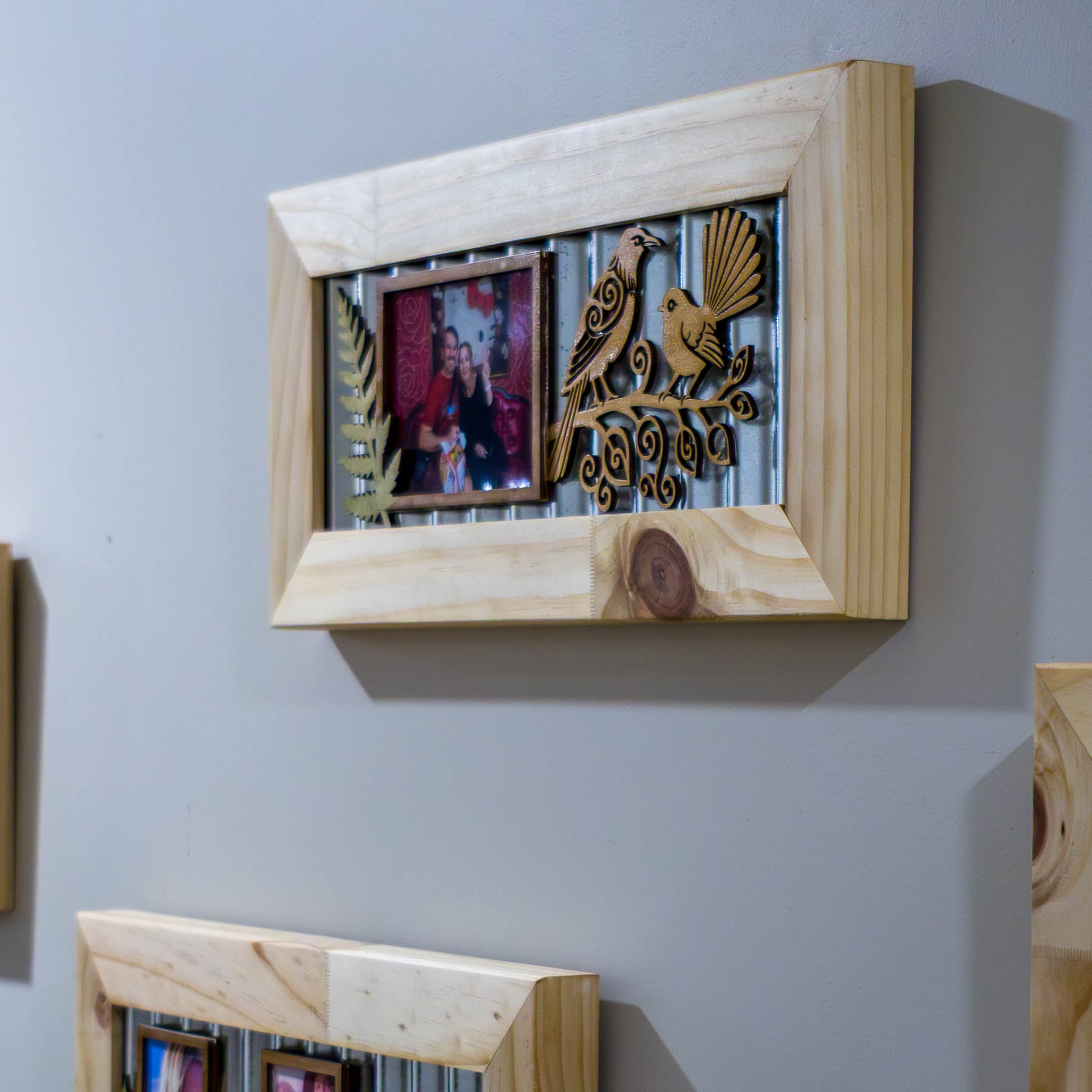 Corrugated Iron Photo Frame – Tui & Fantail | Handmade NZ Timber | furnACE