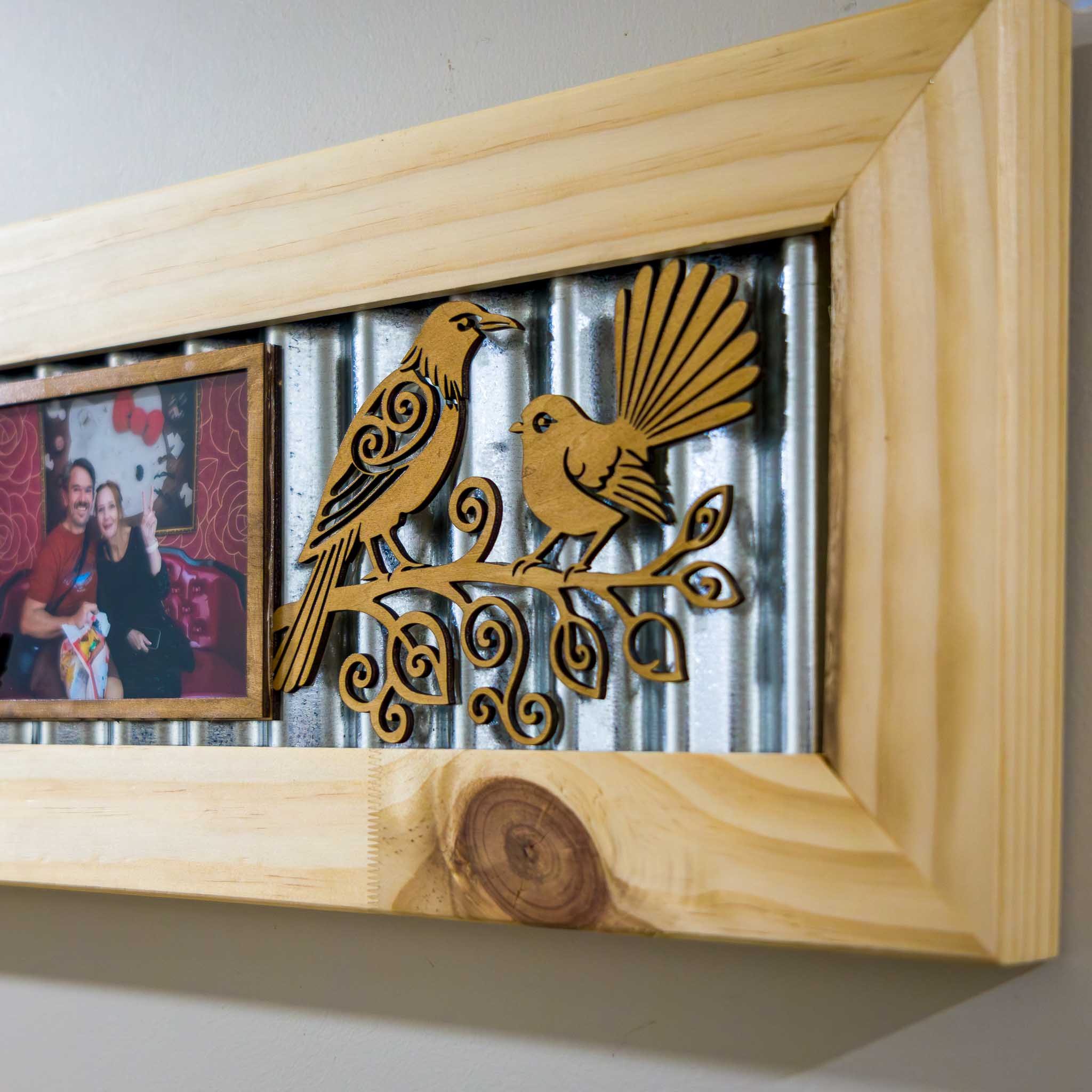 Corrugated Iron Photo Frame – Tui & Fantail | Handmade NZ Timber | furnACE