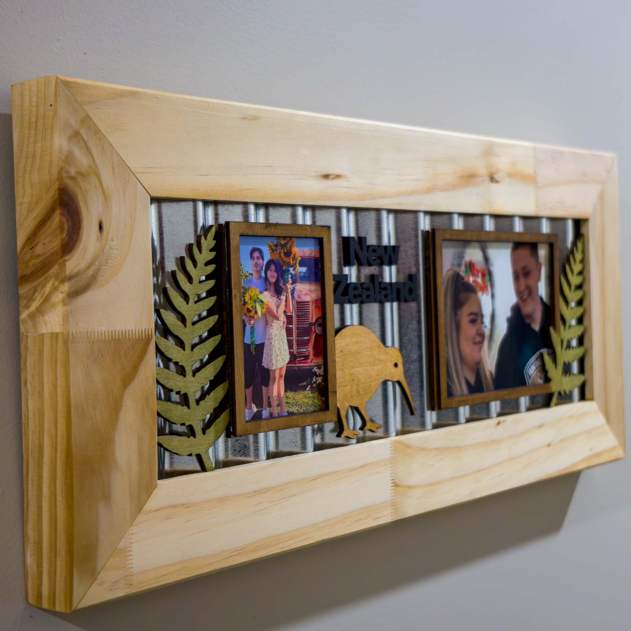 Corrugated Iron Photo Frame – Portrait Standard | Handmade NZ Timber | furnACE