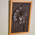 Fantail / Piwakawaka NZ Bird Wall Art, Handmade Timber A4