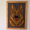 3D German Shepherd Layered Timber Wall Art – A3 Framed | NZ Made