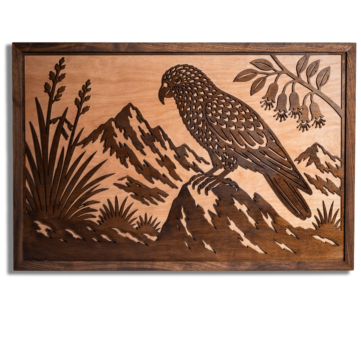 Kea Alpine Landscape Timber Wall Art