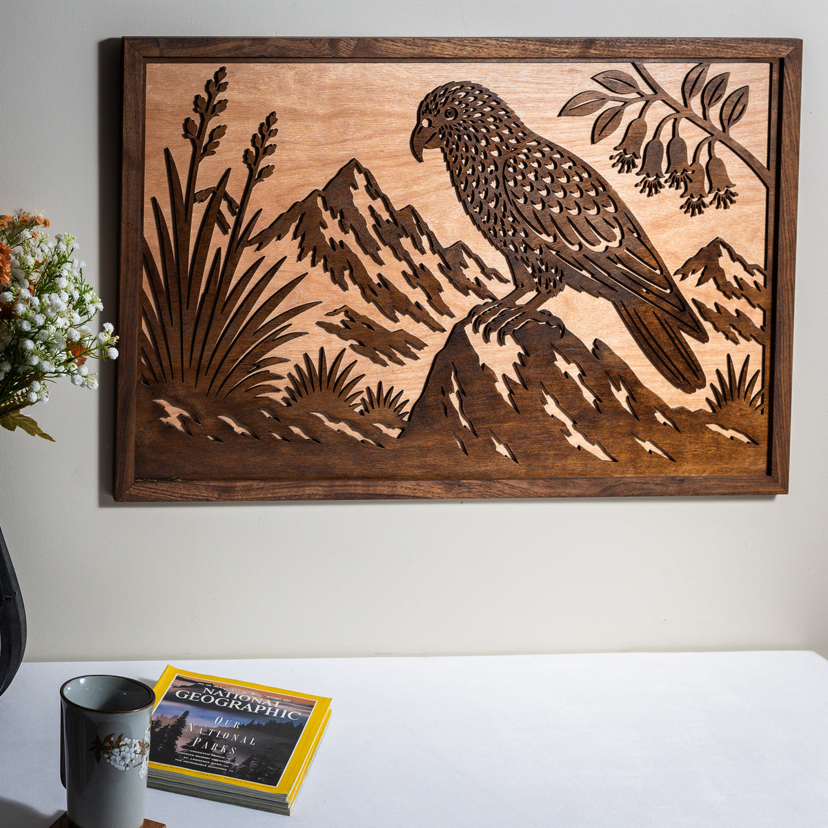 Kea Alpine Landscape | Large Wall Art (750×490mm)