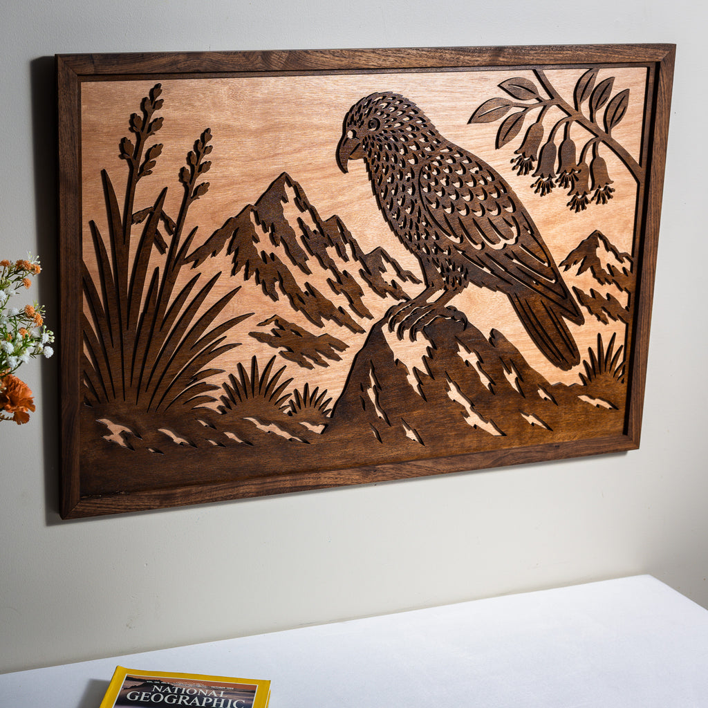 Kea Alpine Landscape | Large Wall Art (750×490mm)