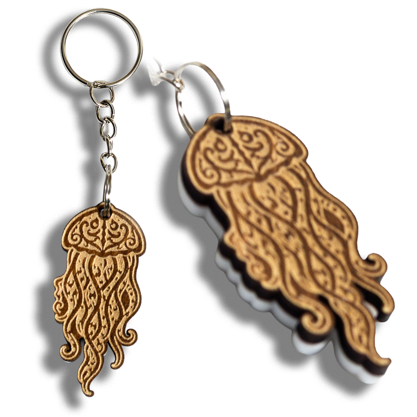 Seaside Wooden Keyrings