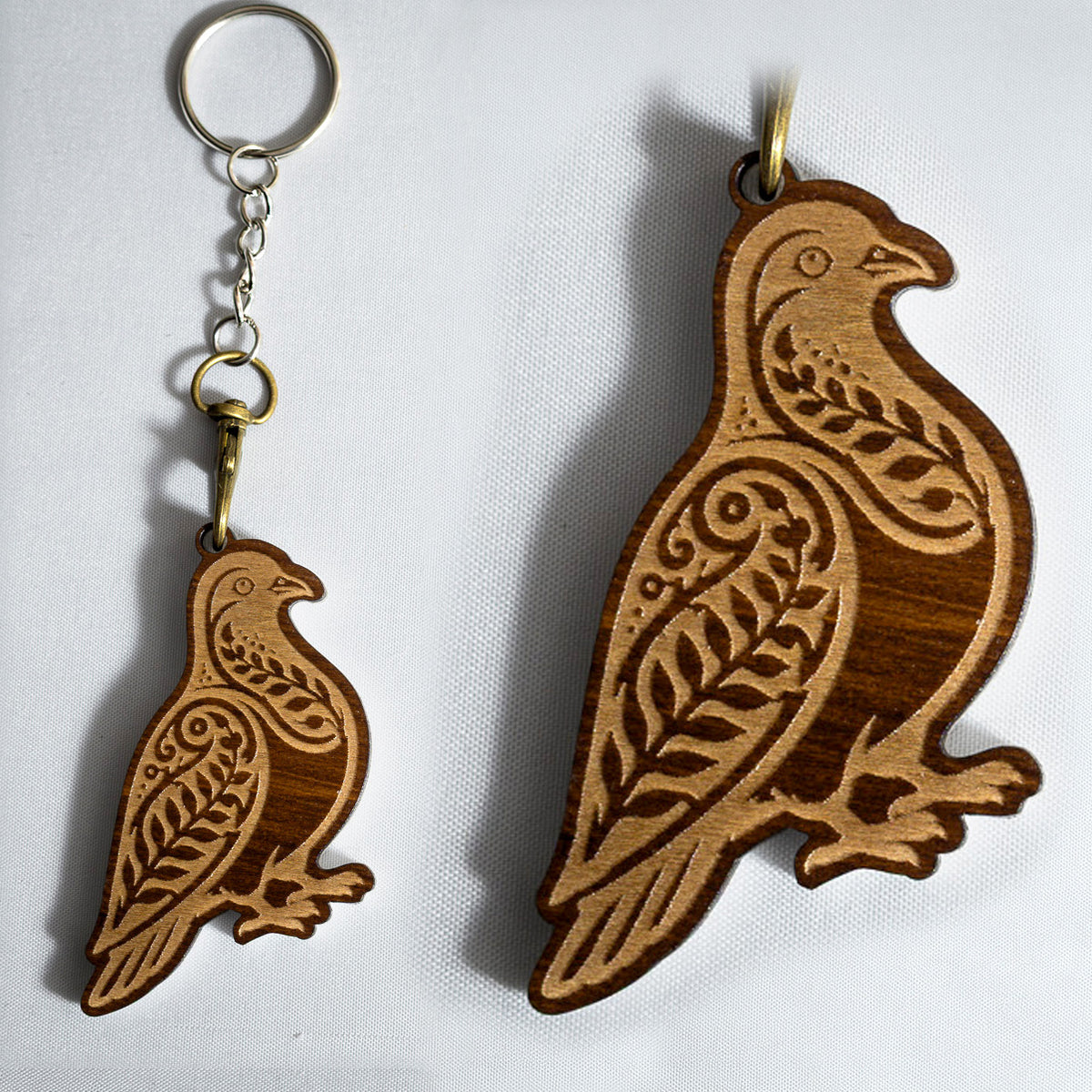 NZ Native Bird Wooden Keyrings & Bag Charms