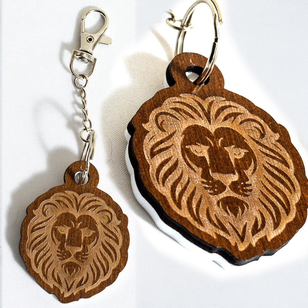 Zodiac Star Sign Wooden Keyrings & Bag Charms