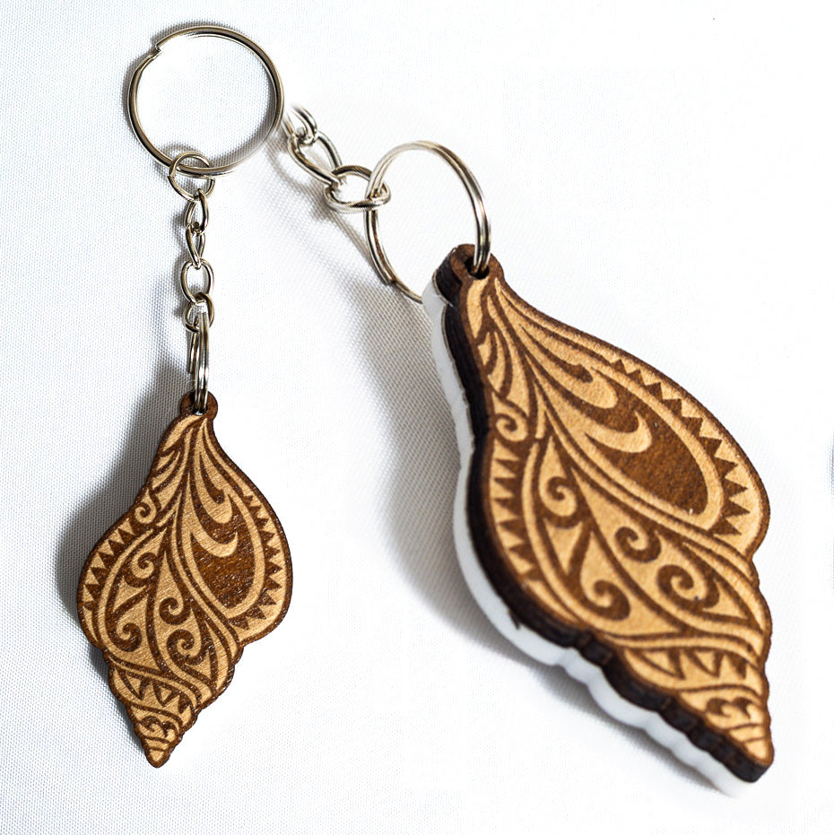 Seaside Wooden Keyrings & Bag Charms