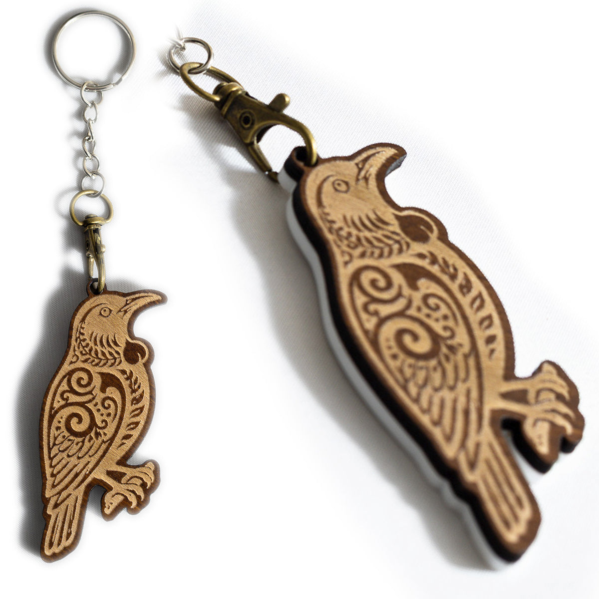 NZ Native Bird Wooden Keyrings & Bag Charms
