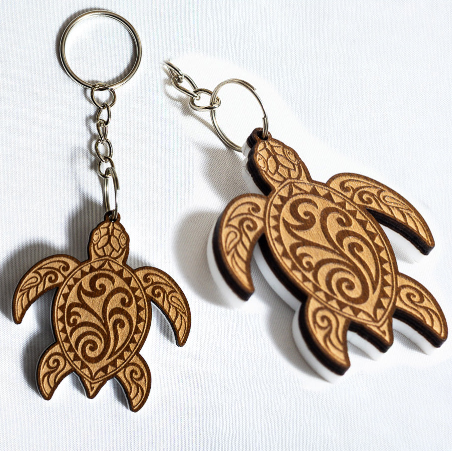 Seaside Wooden Keyrings & Bag Charms