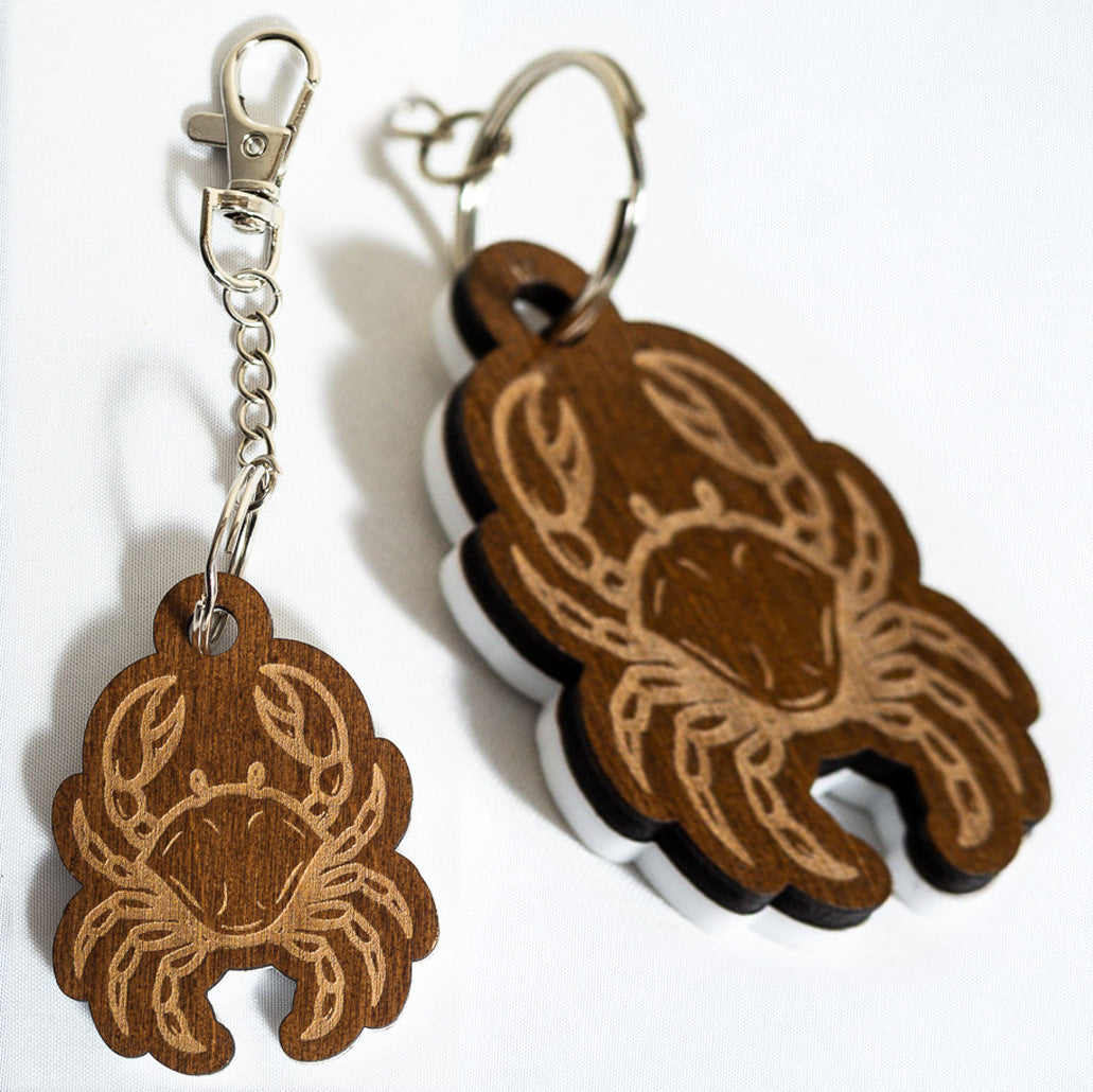Zodiac Star Sign Wooden Keyrings & Bag Charms