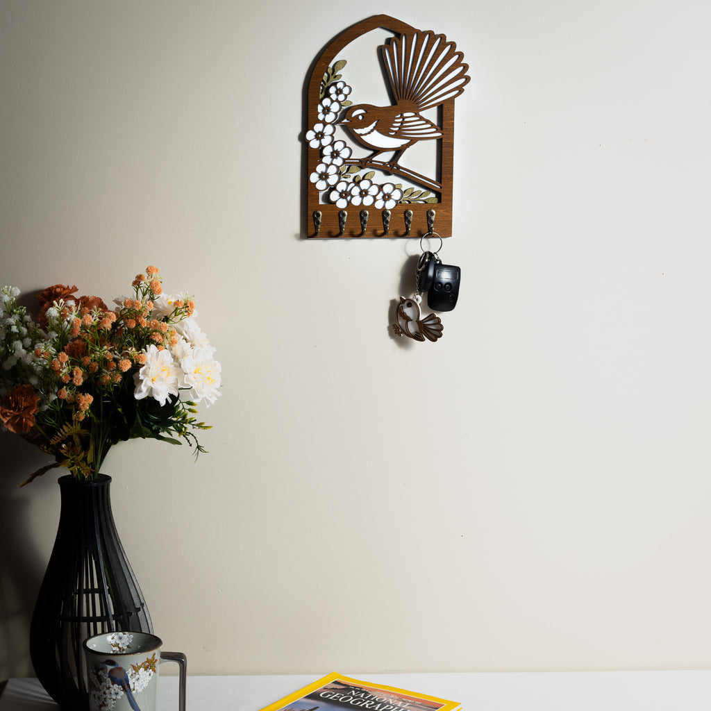 Fantail Key Holder (Wall Art, 6 hooks)