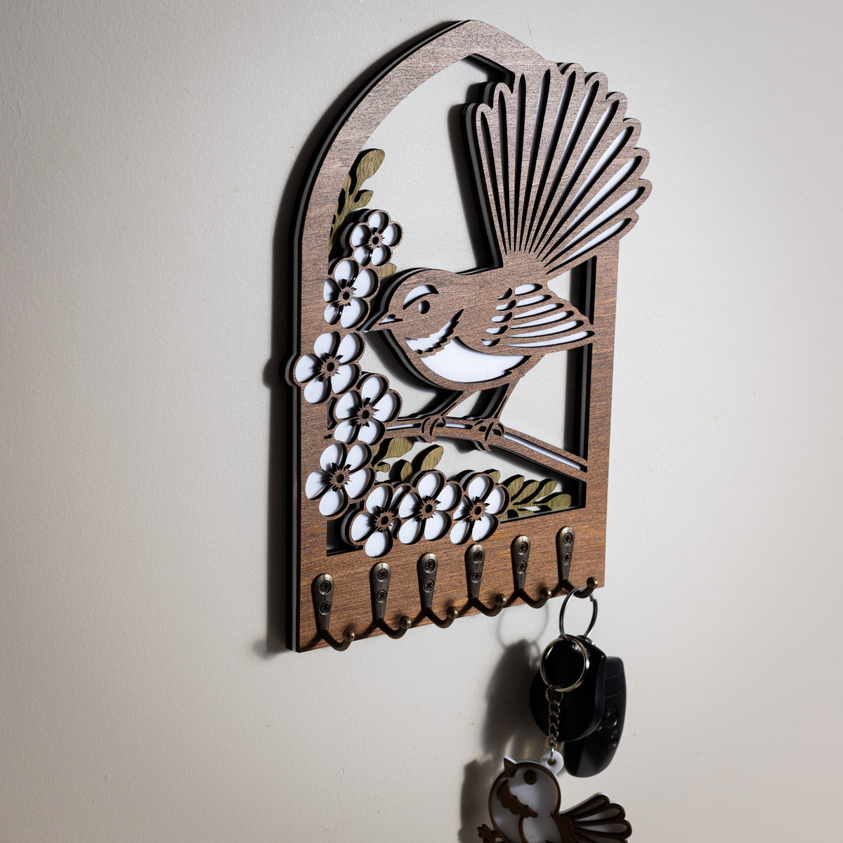 Fantail Key Holder (Wall Art, 6 hooks)