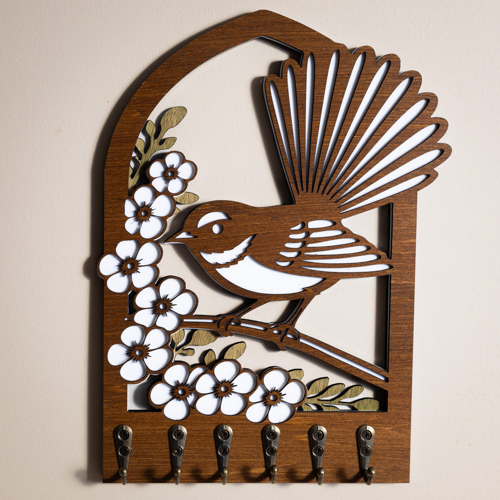 Fantail Key Holder (Wall Art, 6 hooks)