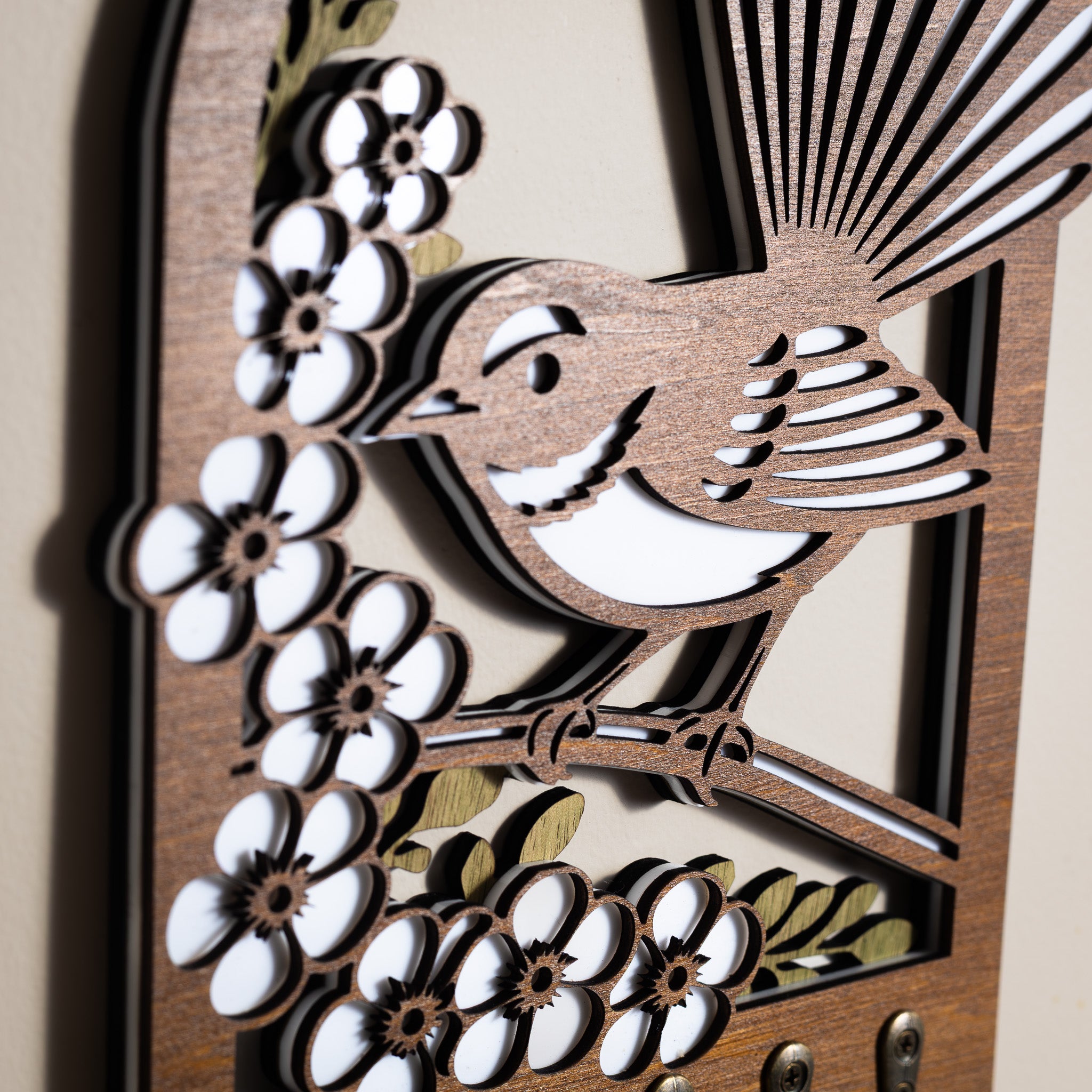 Fantail Key Holder (Wall Art, 6 hooks)