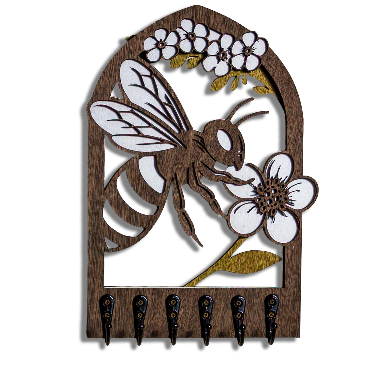Bee & Mānuka Timber Key Holder