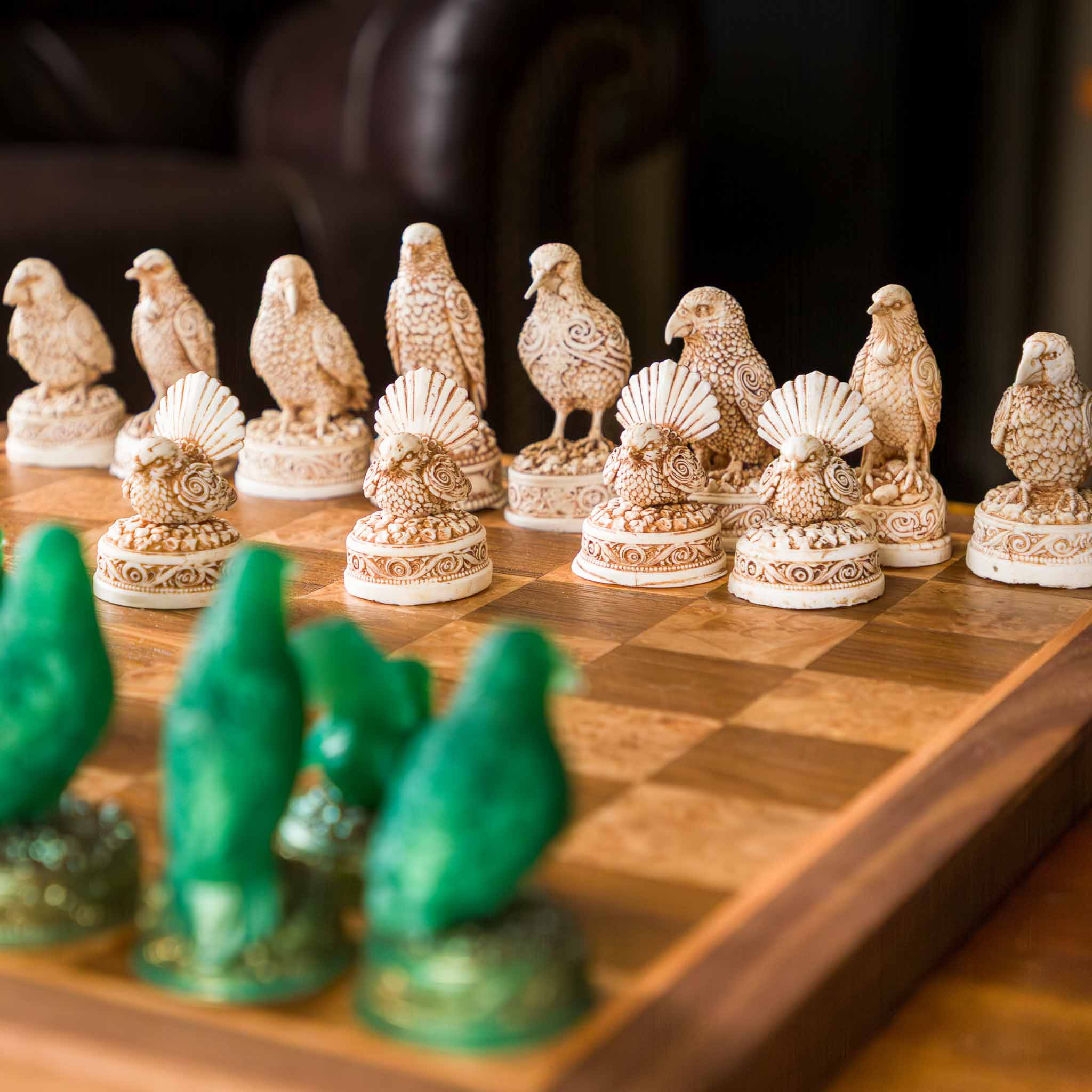 NZ Native Bird Chess Set | Collector Heirloom | Handmade in NZ | furnACE