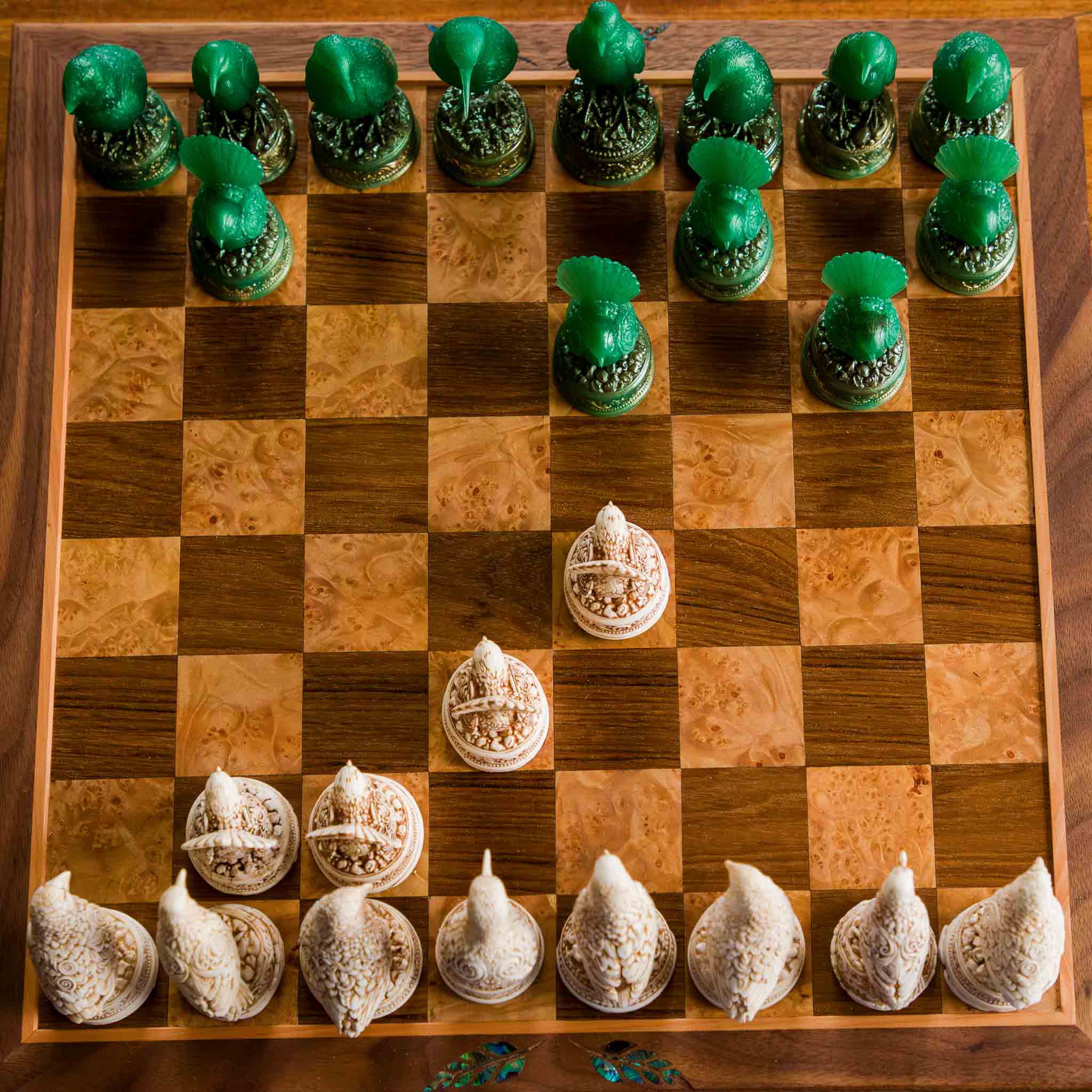 NZ Native Bird Chess Set | Collector Heirloom | Handmade in NZ | furnACE