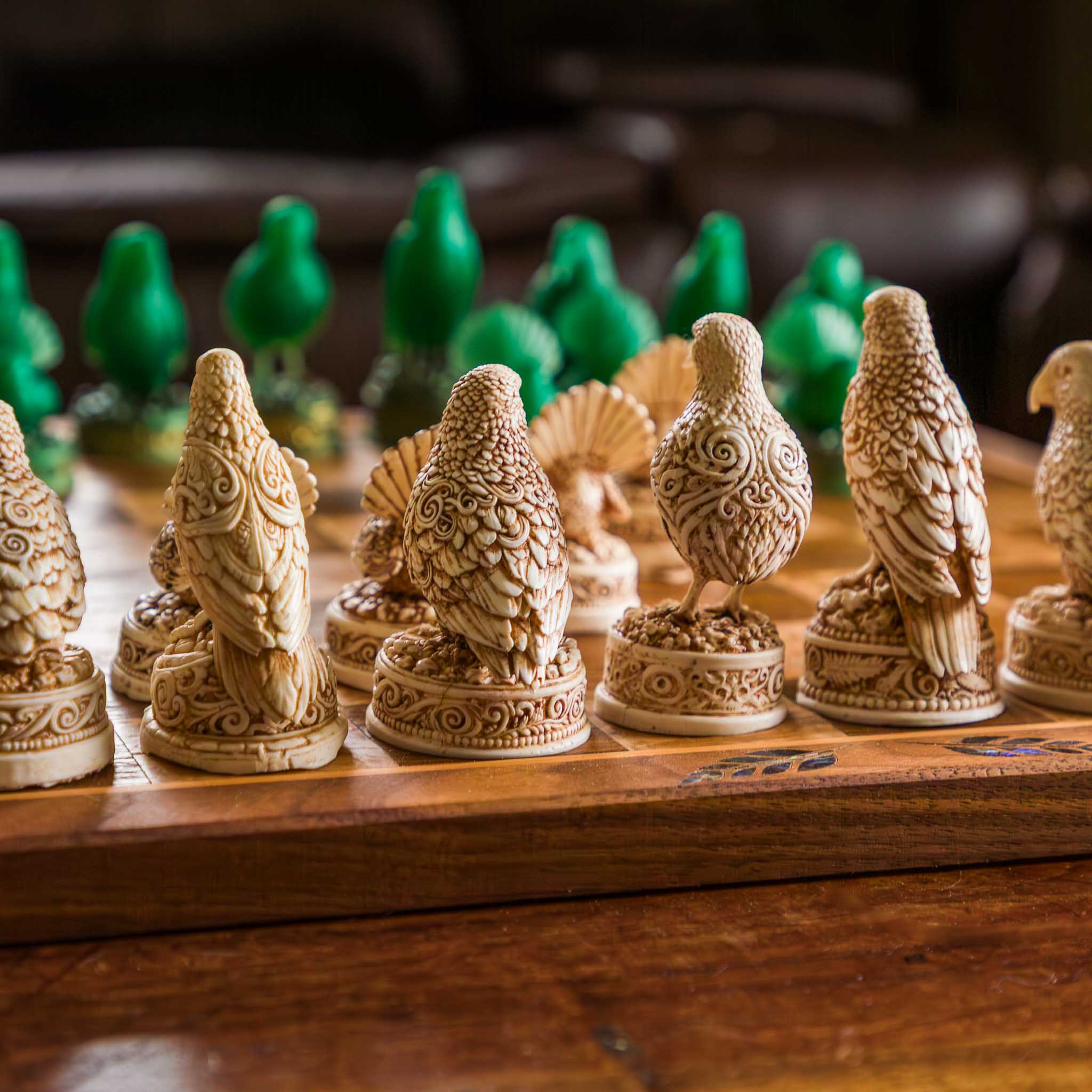 NZ Native Bird Chess Set | Collector Heirloom | Handmade in NZ | furnACE
