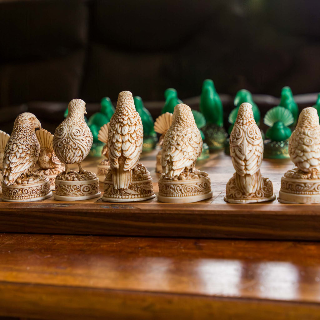 NZ Native Bird Chess Set | Collector Heirloom | Handmade in NZ | furnACE