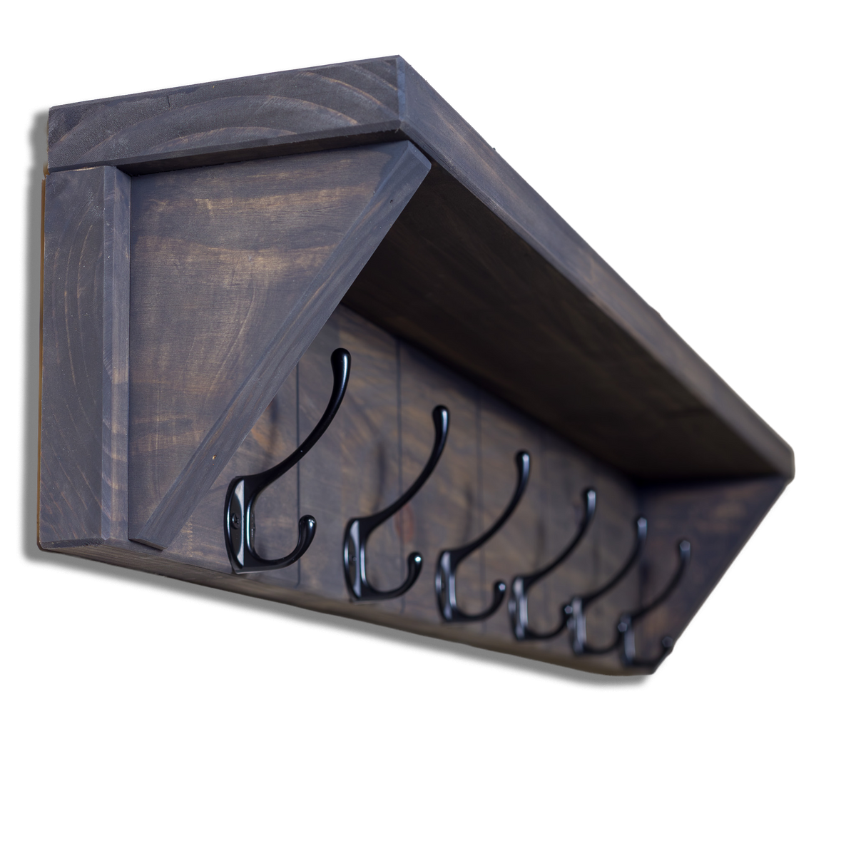 Rustic Wall Shelf & Coat Rack – 900 mm