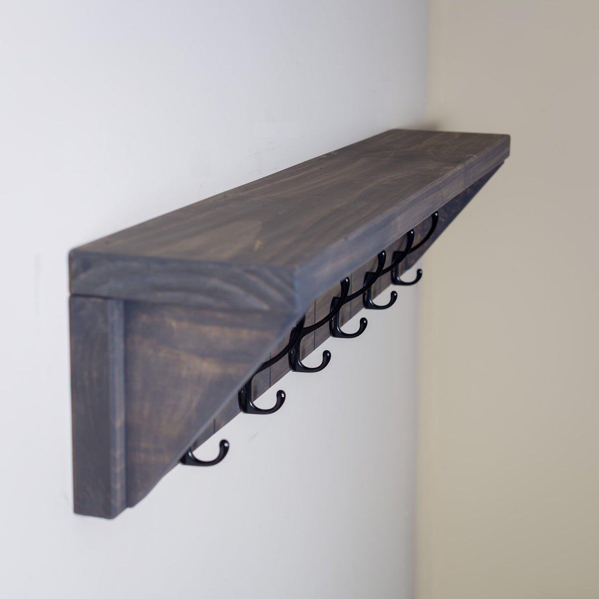Rustic Wall Shelf & Coat Rack – 900 mm