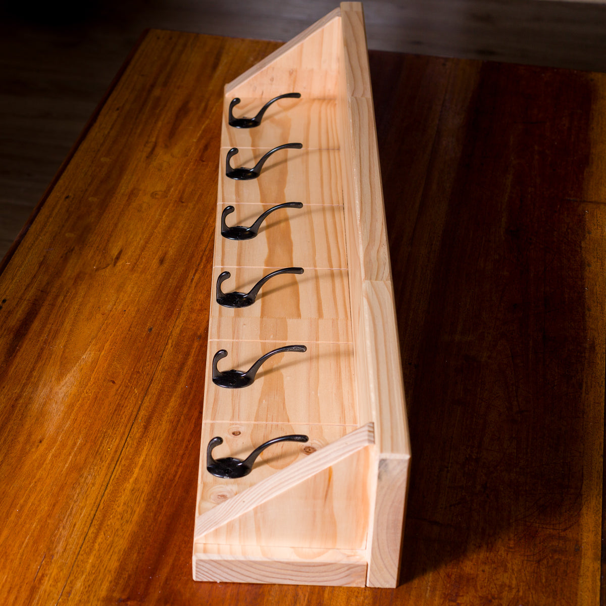 Rustic Wall Shelf & Coat Rack – 900 mm