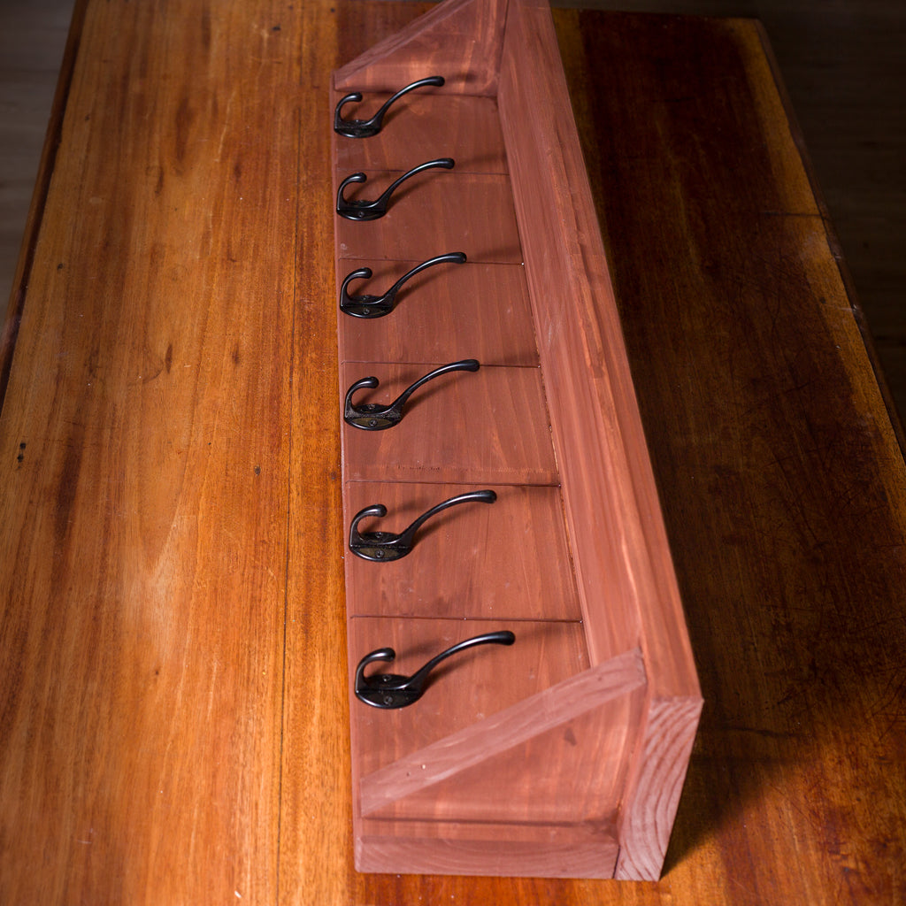 Rustic Wall Shelf & Coat Rack – 900 mm