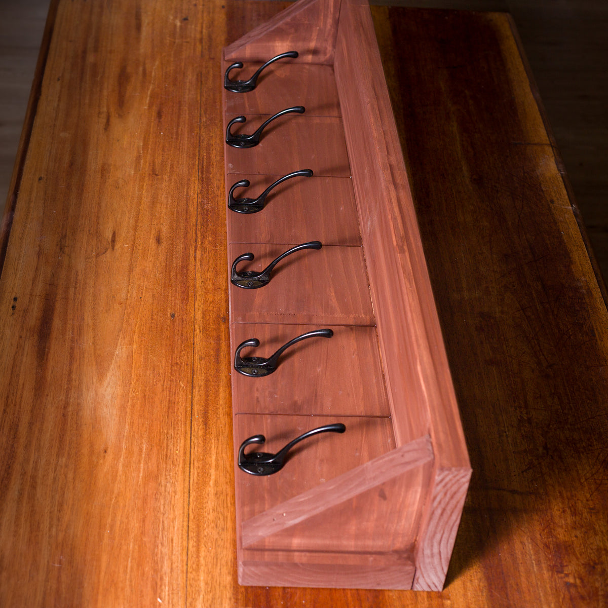 Rustic Wall Shelf & Coat Rack – 900 mm
