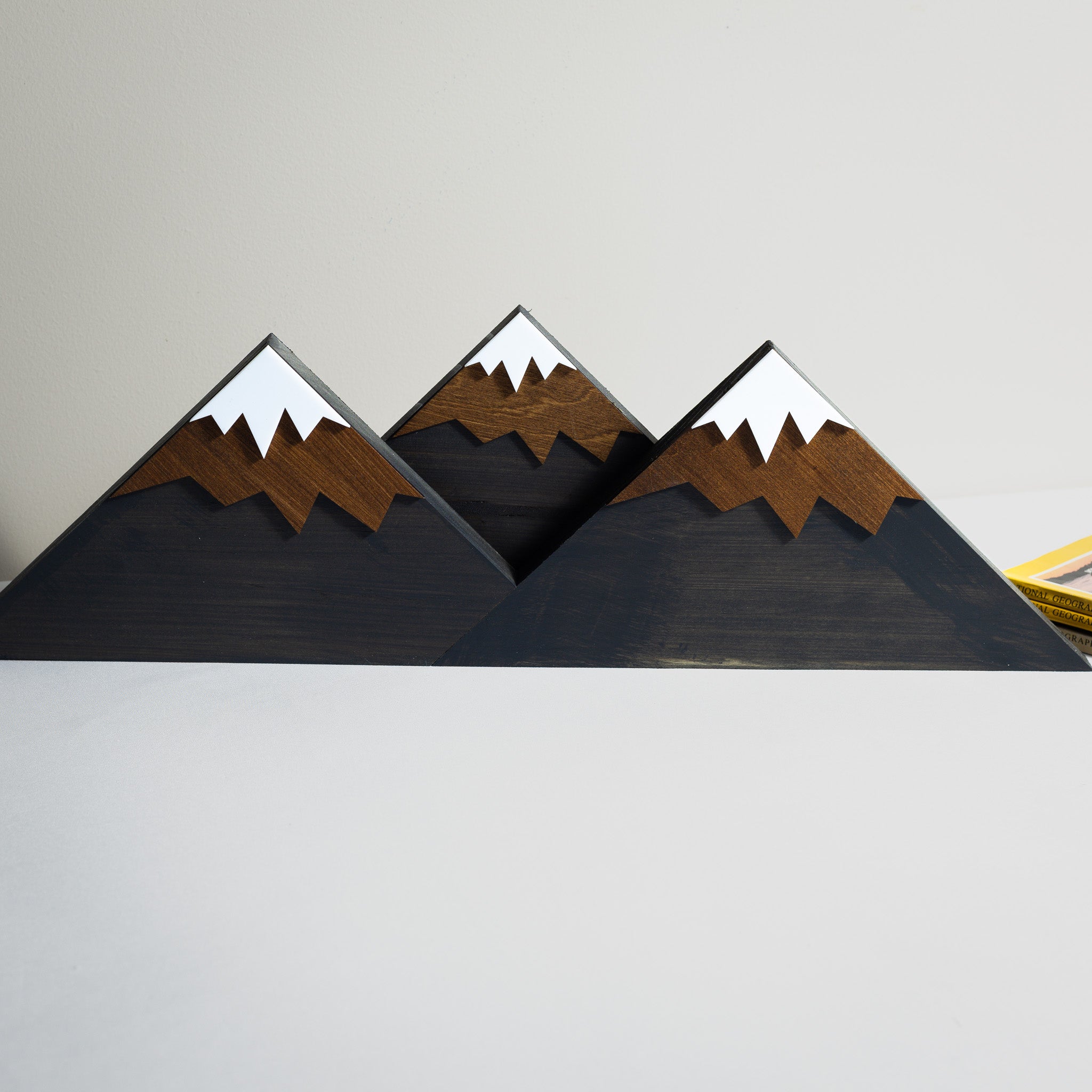 Layered Wooden Mountain Range – Freestanding Décor
