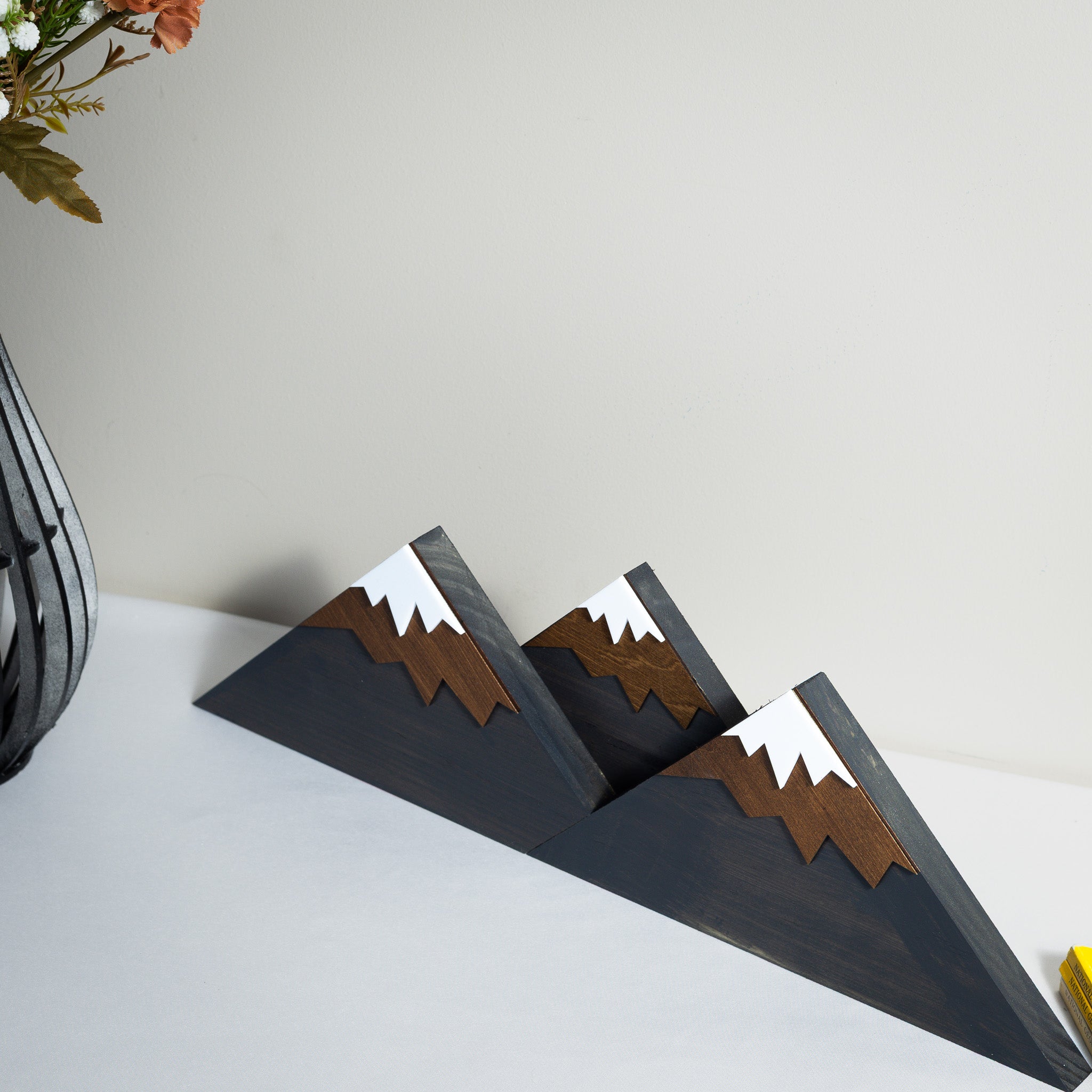 Layered Wooden Mountain Range – Freestanding Décor
