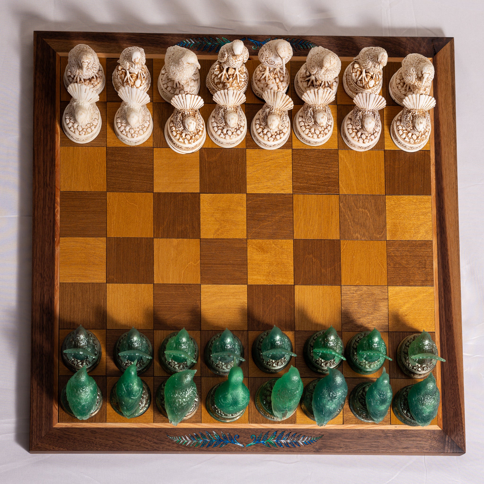 NZ Native Bird Chess Set | Handmade Collector Chess Set